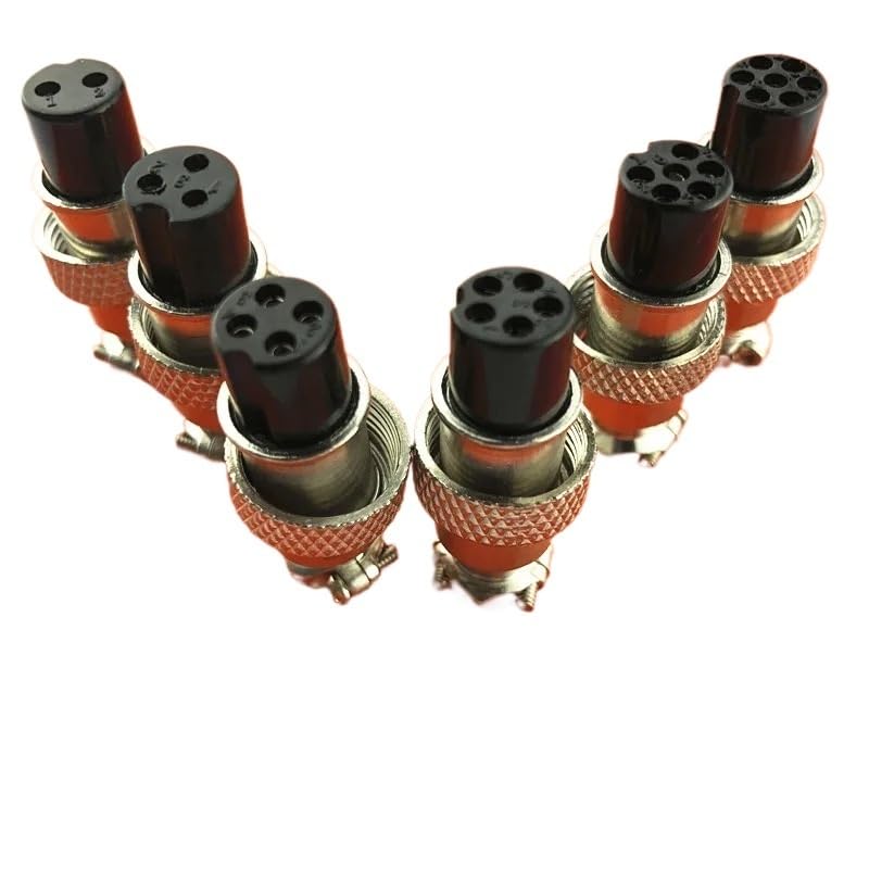 Conector Panel Hembra GX12 4 Pines 12mm miniatura 1