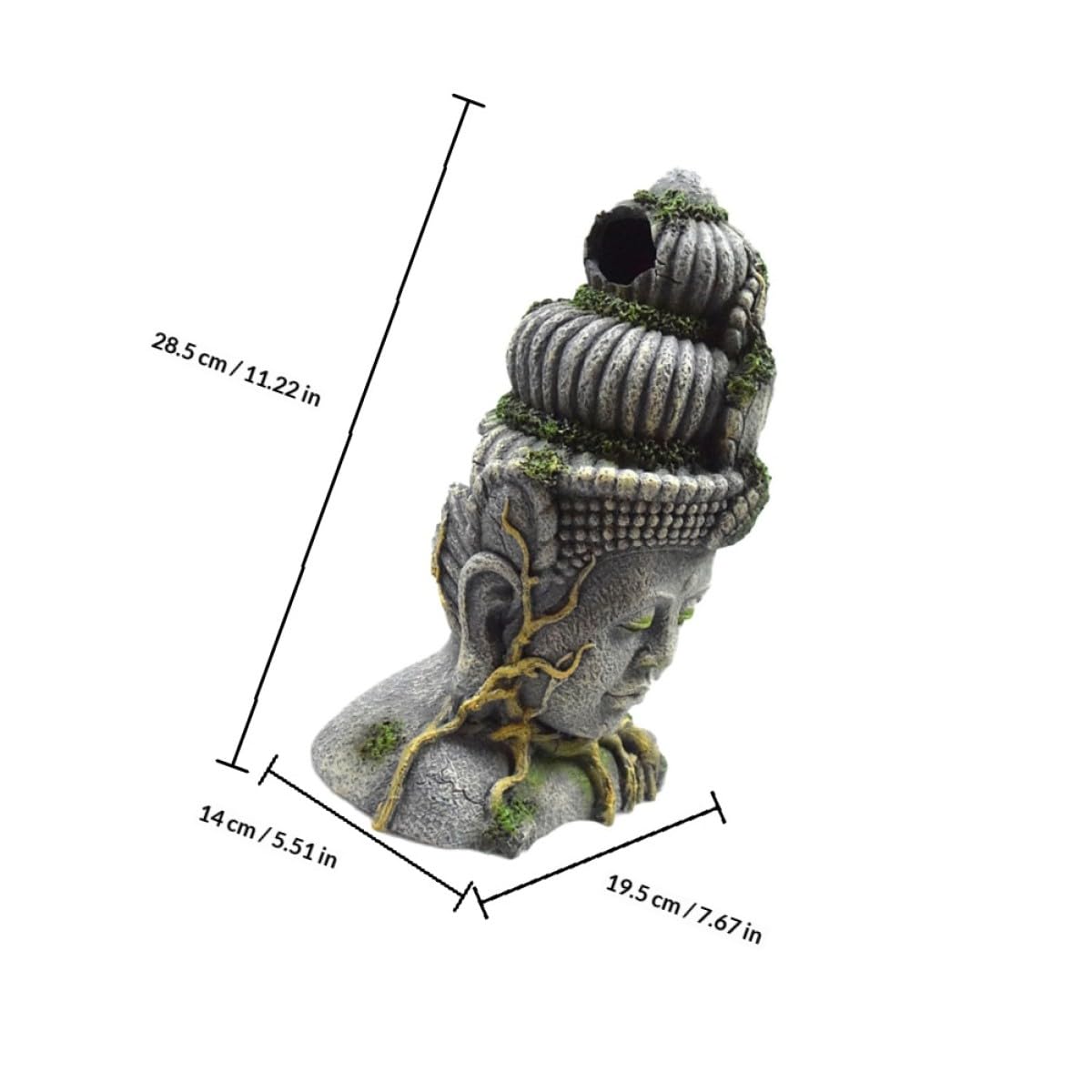 Toddmomy Estatua para Acuario de Resina, Adorno Decorativo para Peceras, Función para Peces en Acuarios y Escritorios
