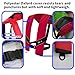 Automatic Inflatable Life Jacket|Life Vest for Adults|PFD Low Profile|Supports up to 330 lbs (BLUE-725)