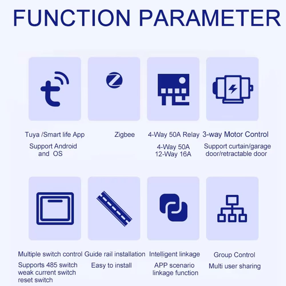 Home Control: Tuya Zigbee 16-Gang-Relais-Switch-, Remote-App und Sprachbetrieb, 110V-240V