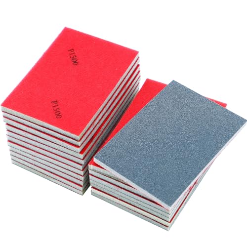 20PCS 80/100/120/220Grit/#180-1000 Sanding Sponge Assortment Pack, Coarse/Medium/Fine Hand Sanding Block Variety Pack, Wet Dry Flexible Sandpaper Sponge for Drywall, Model, Wood, Furniture (B Type)