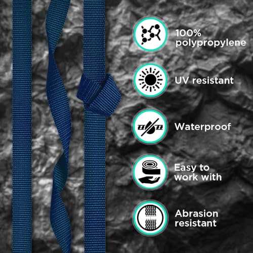 Image of TECEUM 3 /4 inch & 5 /8 inch & 1 inch & 1.5 inch & 2 inch Webbing - 10 25 50 Yards - 40+ Colors - Heavy Duty 1 Inch 1.5 Inch 2 Inch Backpack Straps - Webbing for Outdoors Indoors Crafting DIY