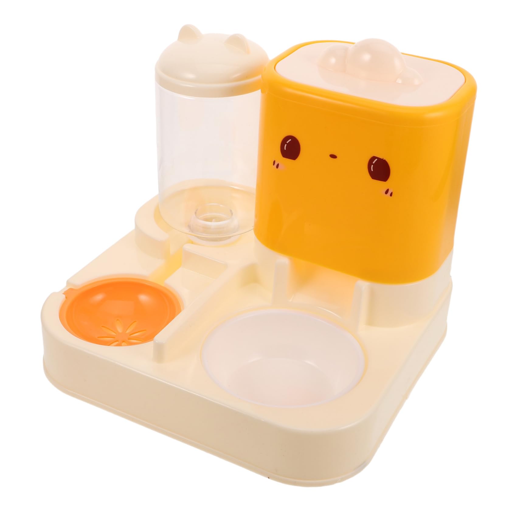 Balacoo Automatic Pet Feeder Double Bowl Feeding Station Integrated Water Dispenser for Cats Dogs