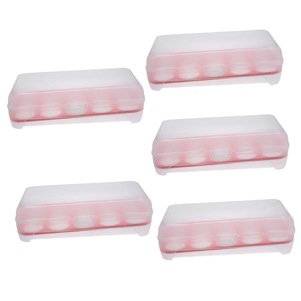 Cabilock 5 Pezzi Di Organizer Per Contenitori Di Stoccaggio Per Frigorifero Supporto in Plastica Design Antiurto E Anti-rotolamento Liscio Per Una Facile Pulizia
