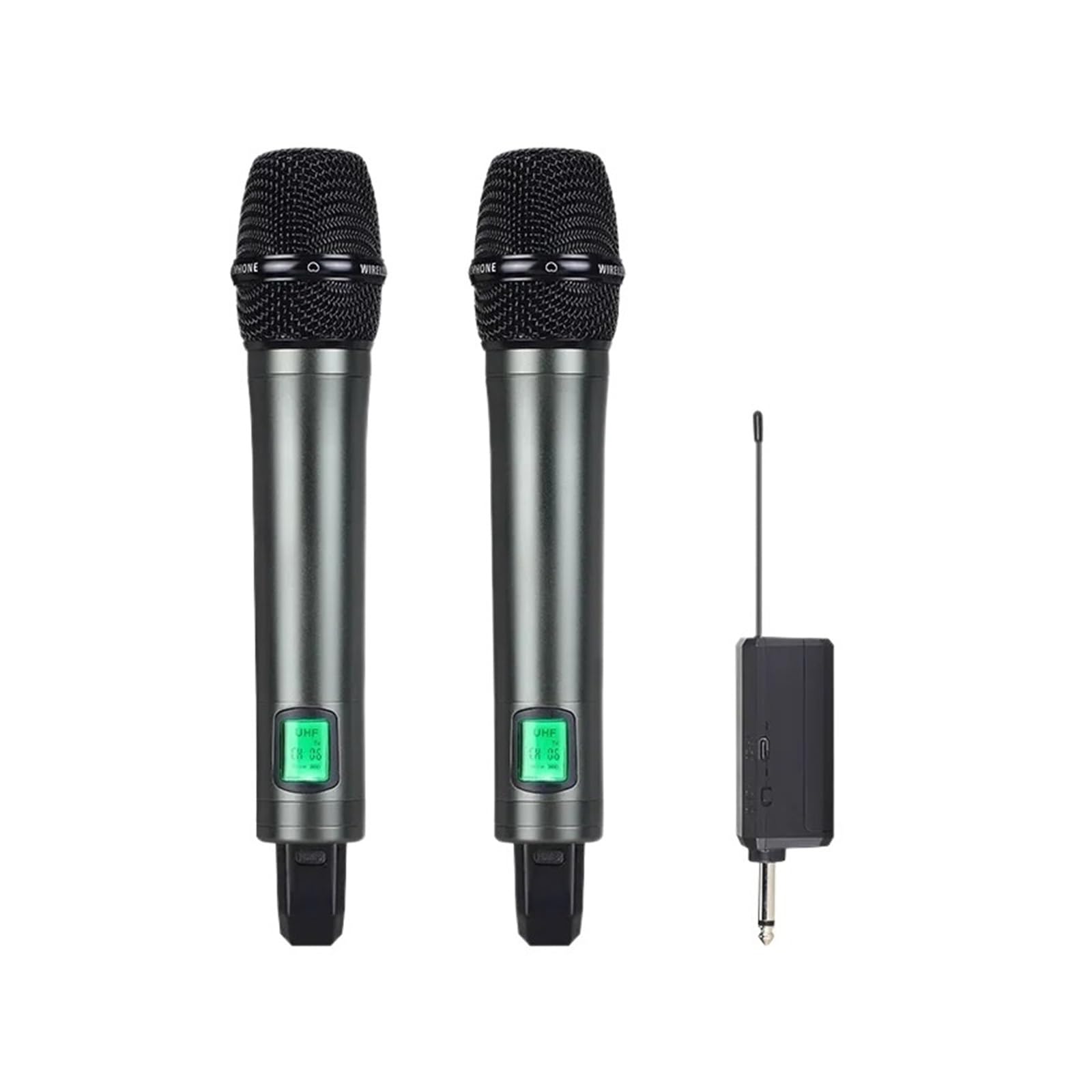 Micrófono Dinámico Inalámbrico For Exteriores, Tarjeta De Sonido For Cantar En Casa, Equipo Transmisión Vivo, Audio Profesional For Karaoke Compatibilidad Universal(Normal Receiver 2mic)