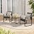 Gizoon 3 Piece Patio Bistro Set, Outdoor Wicker Furniture Sets, Modern Rattan Chair Conversation Sets with Coffee Table, for Yard, Garden, Balcony, Poolside, Grey