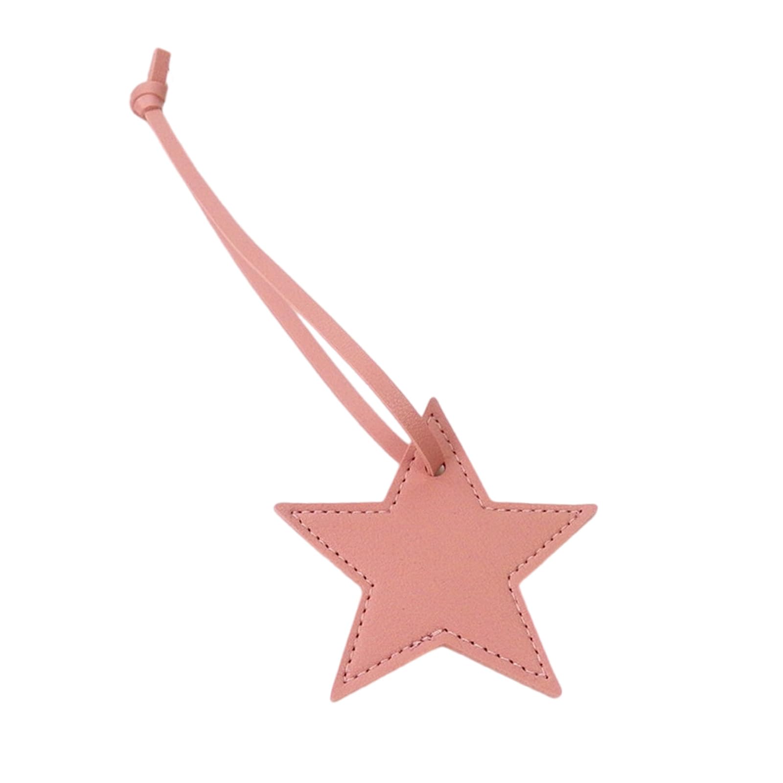 Baodss Star Shaped Leather Luggage Charm Versatile Five-pointed Star Keychain for Women Girls Fashionable Bag Accessory