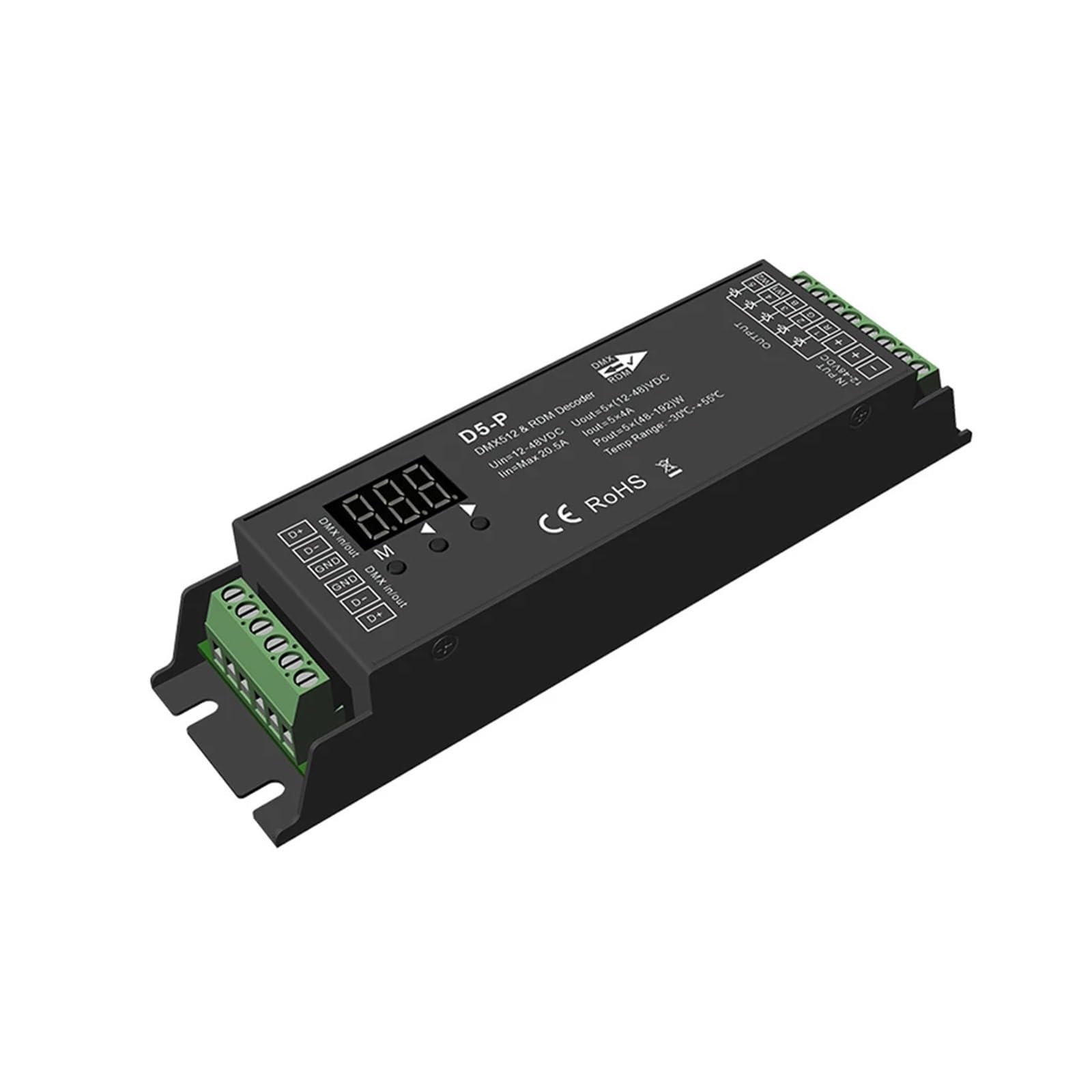 Décodeur DMX512 résolvant les chutes de tension des LED RGB+CCT 48V