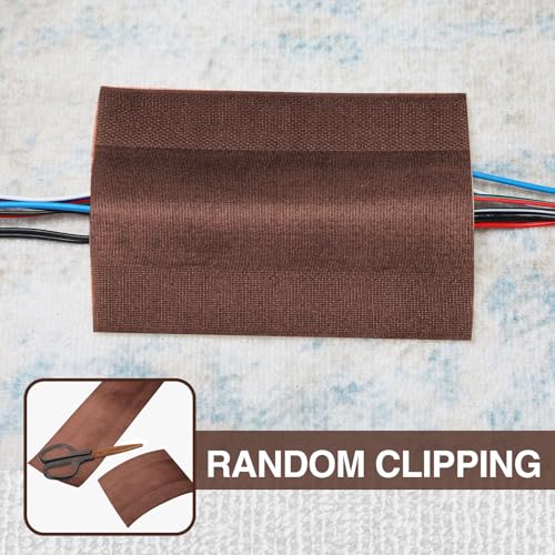 Image of WILLBOND Carpet Cord Cover Cable Protector Floor Cover Cable Protector Management Only for Commercial Office Carpet(9.84 ft,Brown)