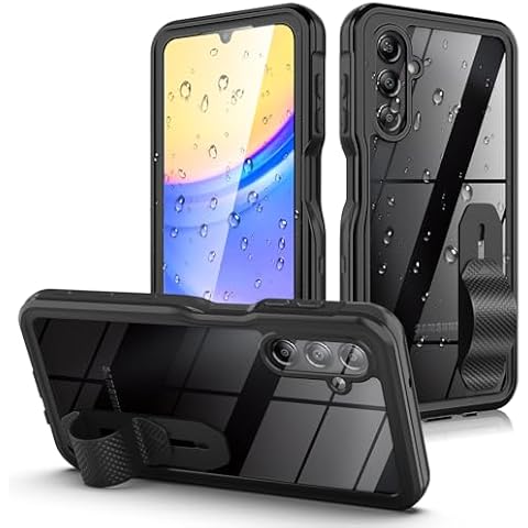 for Samsung Galaxy A15 5G Waterproof Case with Built-in Screen Protector-Rugged Full Body Dustproof Shockproof Drop Proof Protective Case with Cell Phone Ring Holder for Samsung A15 5G Phone Case Cover