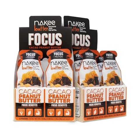 Nakee Butter Focus Cacao Peanut Butter 24 Pack Cover