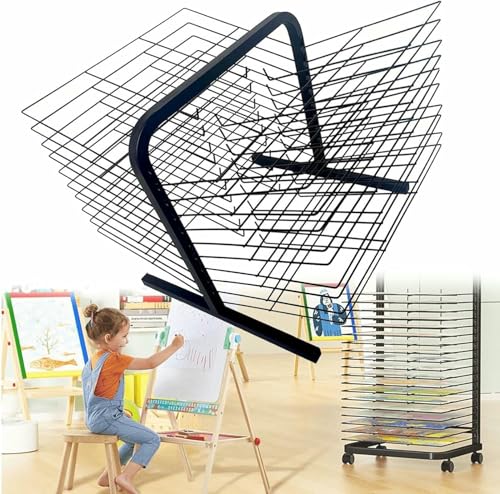 Séchoir à peinture de table étagère rangement mobile métal - 2