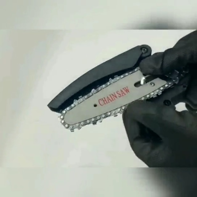 Mini Motosega A Batteria Per Potatura - Con 2 Batterie E 4 Catene - Foto 2