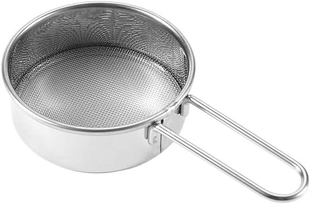 Powdered Sugar Sifter, Stainless Steel, Fine Mesh Strainer for Baking, Dusting, Decorating