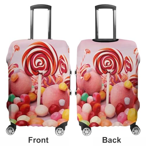 Carry on Luggage Cover Sweet Candy Suitcase Covers for Luggages Tsa Approved Travel Luggage Sleeve Protector Elastic Suitcase Protector Anti-Scratch Washable Fits 19-30 Inch Case -S3