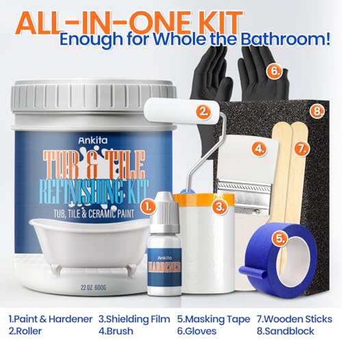Specialty Tub and Tile Paint, Water-based Tub and Tile Refinishing Kit miniatura 5