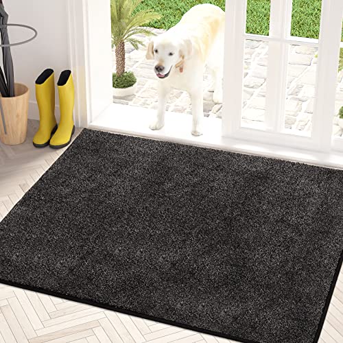 PURRUGS Dirt Trapping Door Mat 80 x 120 cm, Non-Slip Machine Washable Entrance Mat, Dog Doormat
