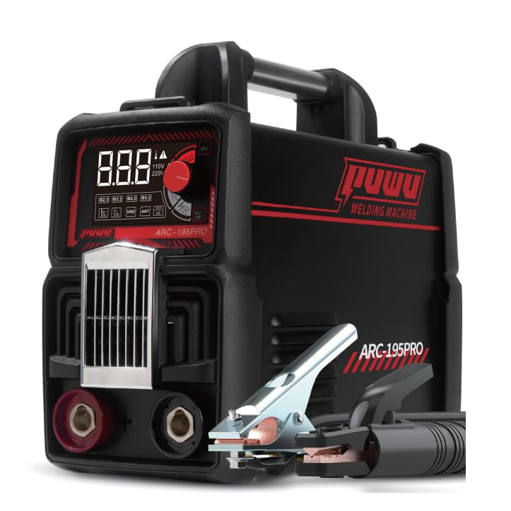 195A Stick Welder Digital Dual Voltage Welding Machine 110/220V Dual Voltage Lift TIG Welder fits 5/32inch Welding Rods with Hot Start, Arc force and Anti-Stick