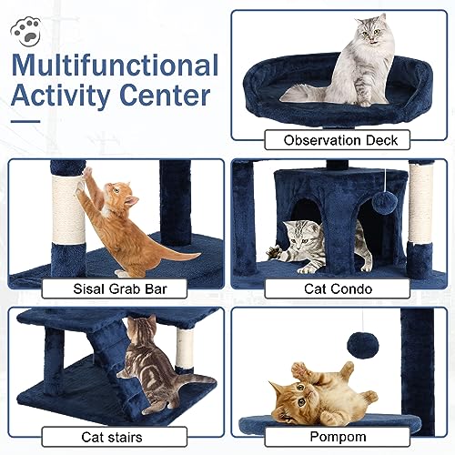 Arbol para Gatos 70 Pulgadas Torre Multi-Niveles con Rascador miniatura 3
