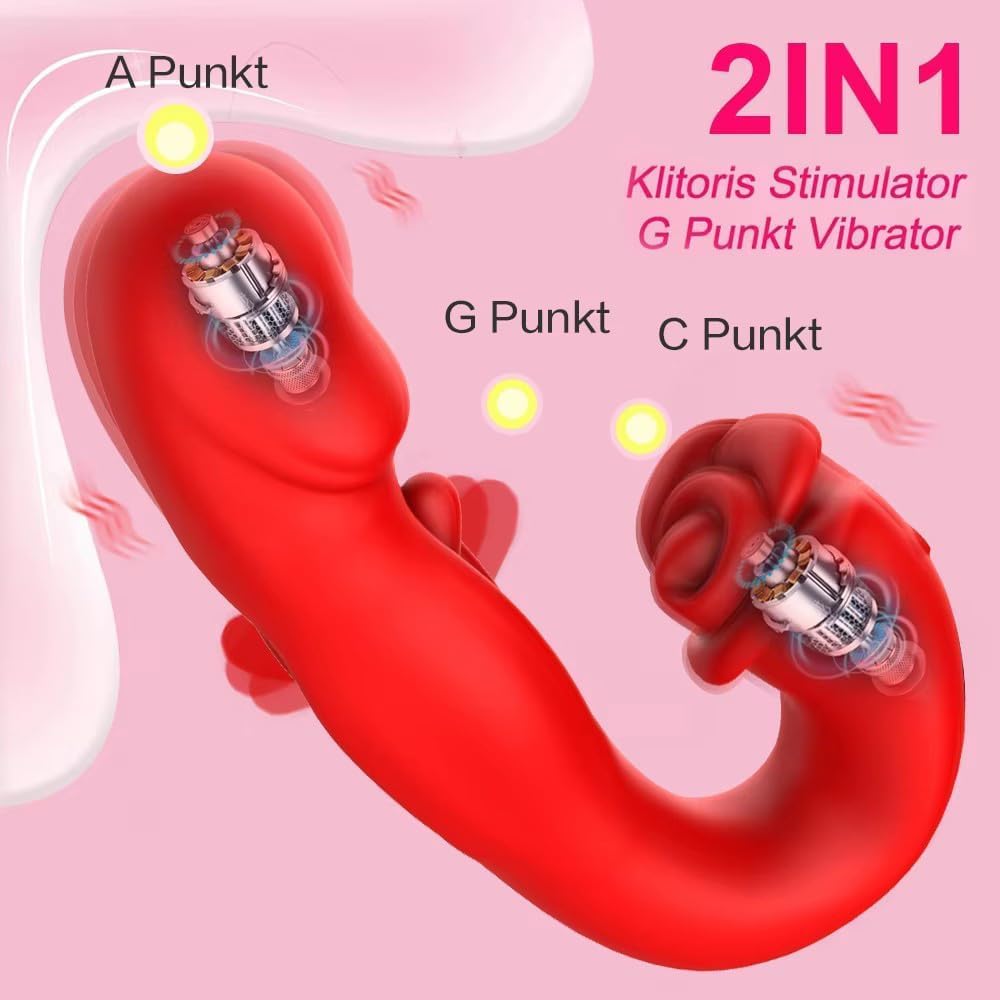 Vibratorensets für Frauen Dildo Vibrator, Vibratoren mit Klitorisstimulation mit 9 Vibrationmodi und 9 Klopffunktion, Vibration für Frauen Klitoris Stimulator Sex Spielzeug für die Paare