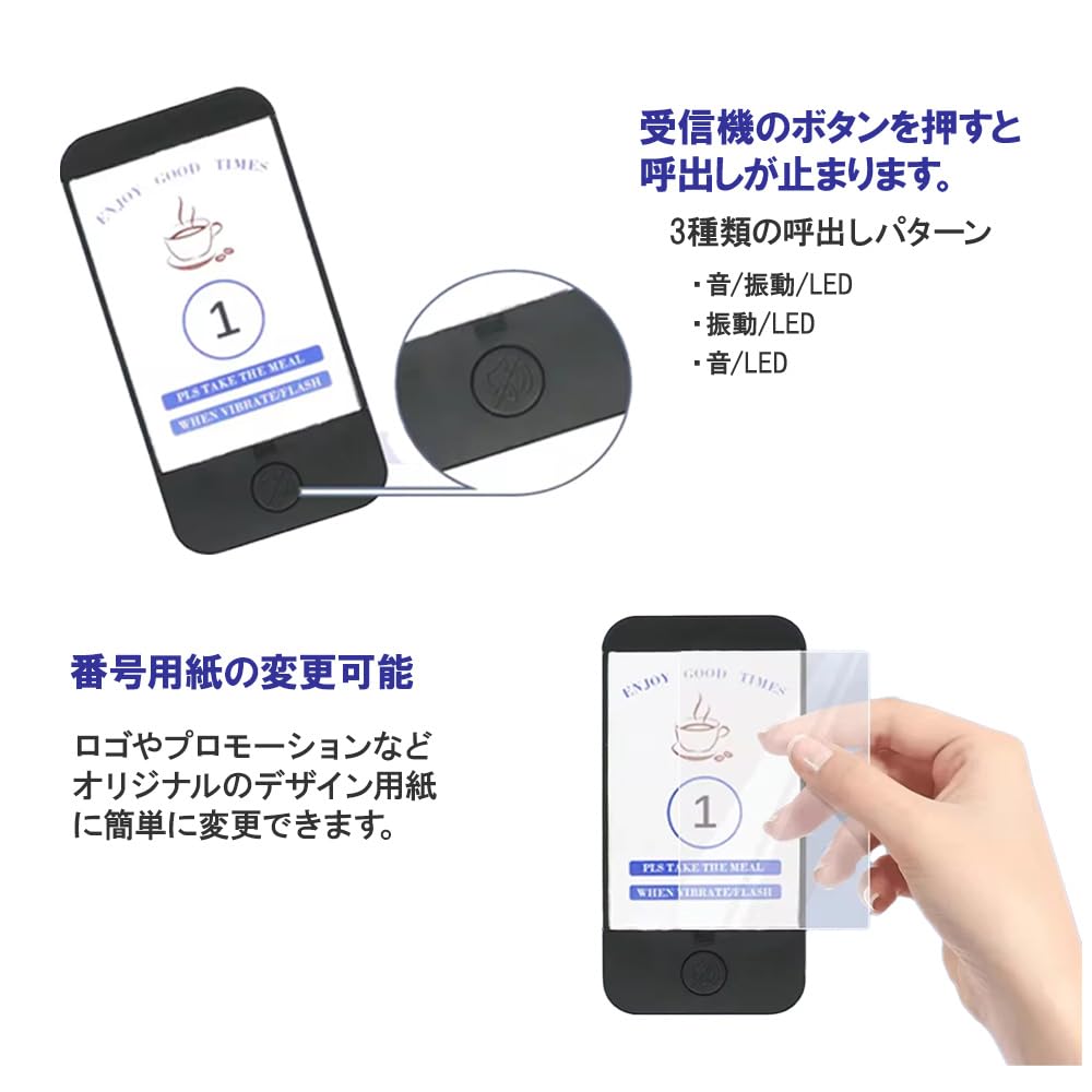 Amazon.co.jp: 順番待ちお知らせ ブザー ゲストページャー 受信