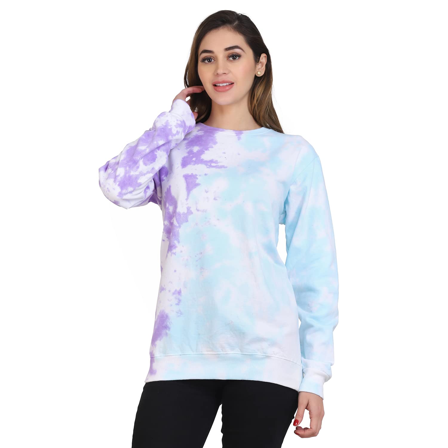 DEI LUSSO Stylish Women Foxy Purple Sweatshirt