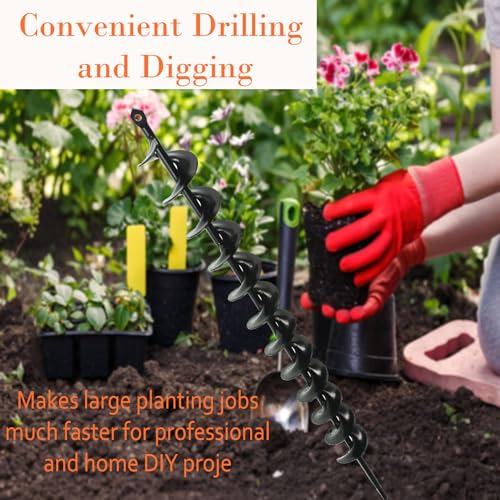 Netuera DOES NOT APPLY 1.75In Wide 24In Long Metal Earth Auger Drill Bit, Steel Auger Bit Diy Auger thumb #4