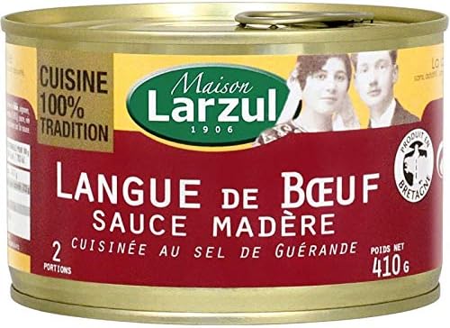 LARZUL - Langue De Boeuf Sauce Madère 410G - Lot De 3