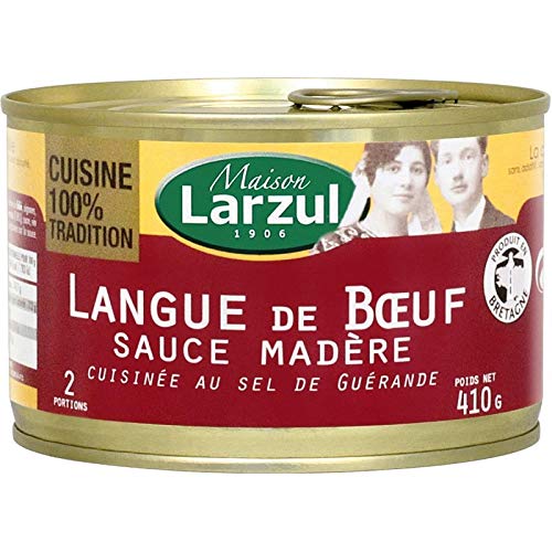 LARZUL - Langue De Boeuf Sauce Madère 410G - Lot De 3