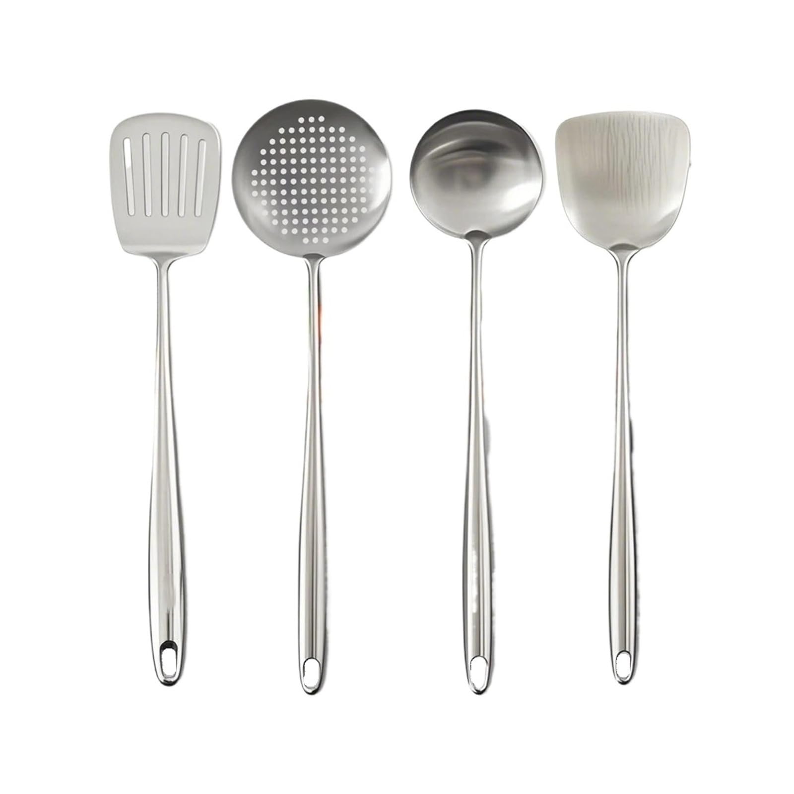 Utensilios De Cocina: Sartenes, Espátulas Y Cucharas Acero Inoxidable, Colador, Compartimentadoras, Accesorios for(4PCS set)