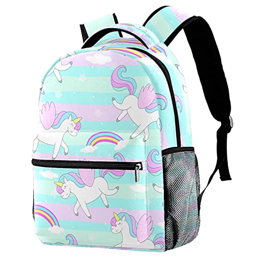 Sac à dos voyage fille garçon taille unique motif marin et cordon pratique