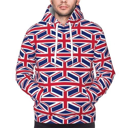 Sweat à capuche homme drapeau britannique pull polyester décontracté sport EdWal - 3
