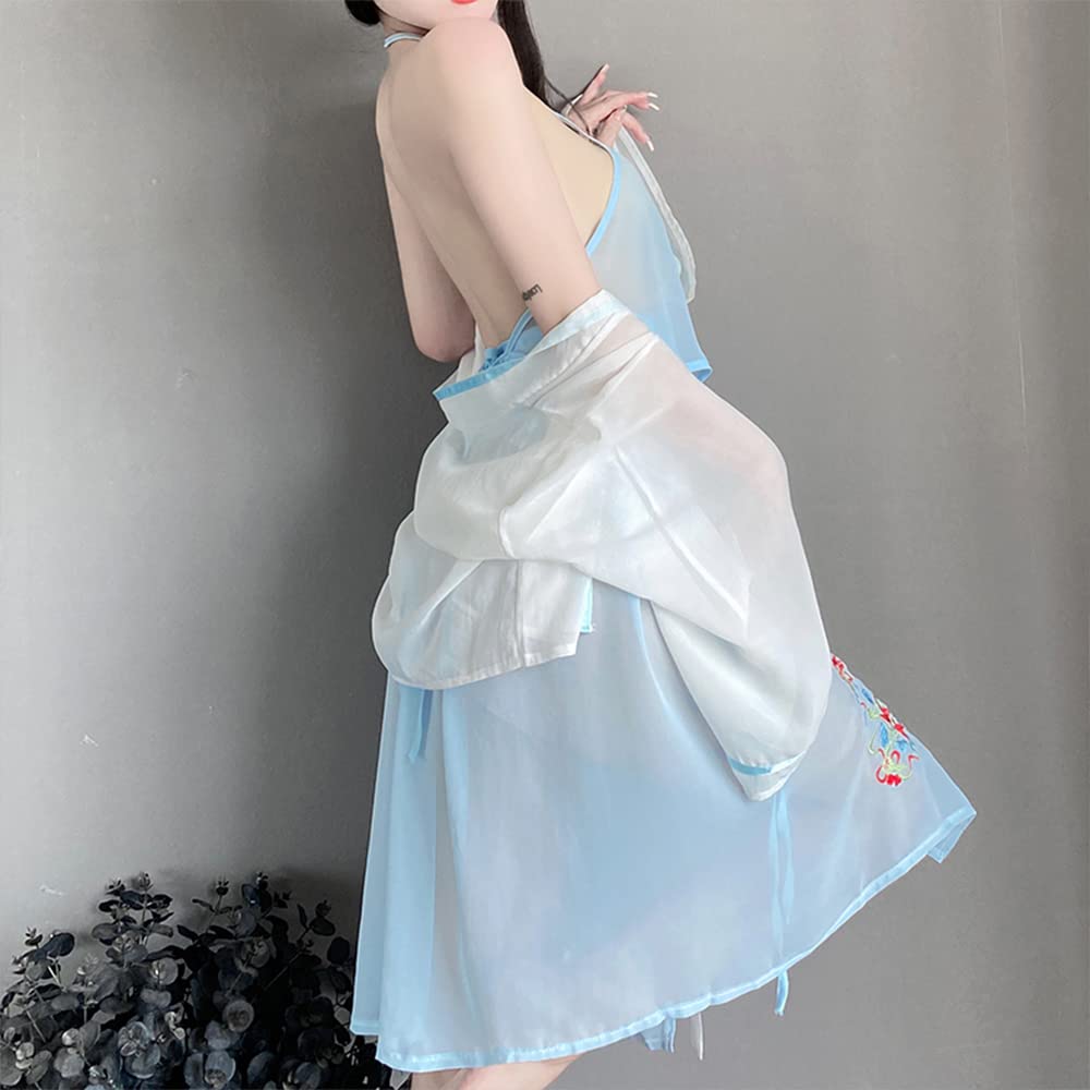 QNCLO Women's cosplay sexy pajamas Chinese cheongsam Japanese geisha dance underwear