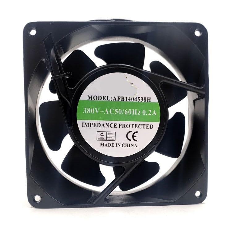 AFB1404538H 14045 AC380V 0.20A 35W Fan for Injection Molding Machines, 140x140x45mm, Ball Bearing