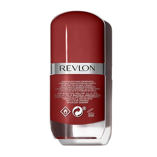 Miniatura 2 de REVLON Esmalte de uñas Ultra HD a presión, color de uñas brillante, fórmula 100% vegana, no necesita base ni capa superior, rojo 014 y real, 0.27