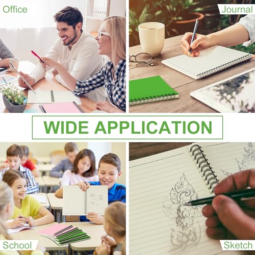 Image of Yahenda 18 Pcs Spiral Notebooks,1 Subject,Wide Ruled, Pink,Light Green