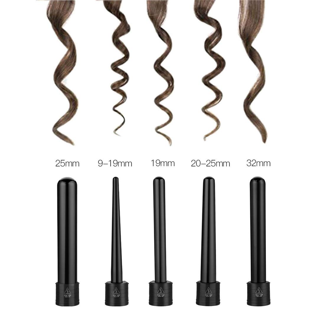 CkeyiN Rizador de Pelo Automático, Rizador Pelo, Rizador Portátil, Barril de Cerámica de Calentamiento Rápido con 3 Ajustes de Temperatura,Rizador Inteligente, Rizadores Para Cabello Medio y Largo