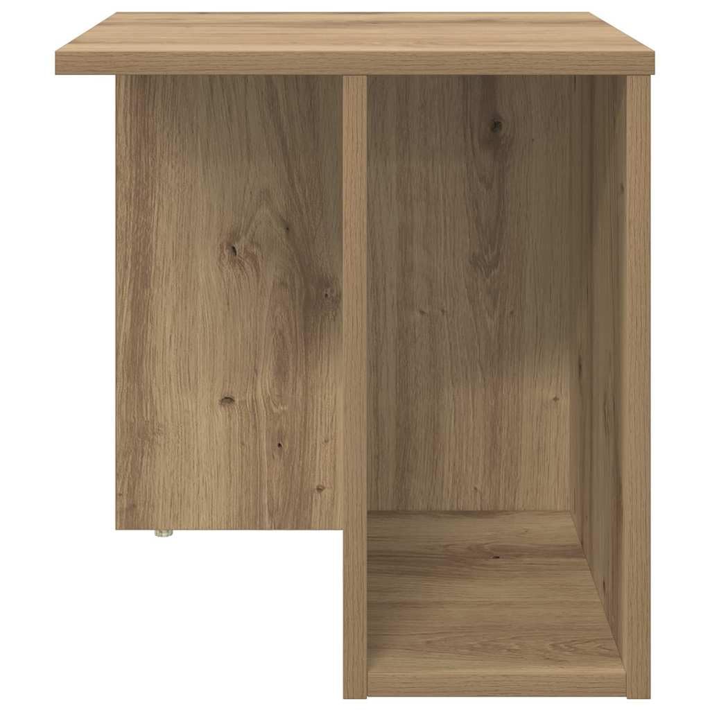 Mesa auxiliar de madera de roble Artisan, 2 unidades, 37 x 32 x 40 cm, con estante y estante, mesa de centro moderna para salón, dormitorio, pasillo, ideal como mesita de noche, mesa de