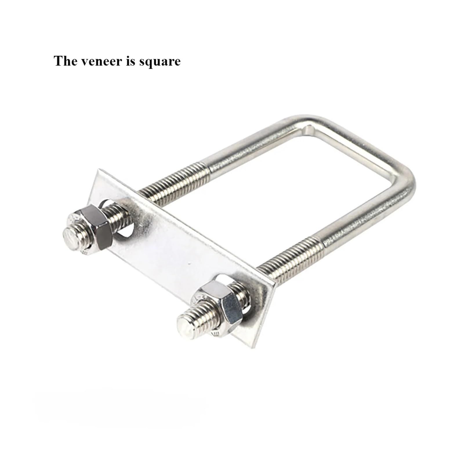 Lot 2 collier U angle inox 304, argenté, plusieurs tailles