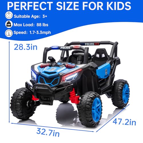 Image of Kid Police 4WD UTV 24V Ride On Toys for Big Kids 2 Seater Ride On Toys Kids
