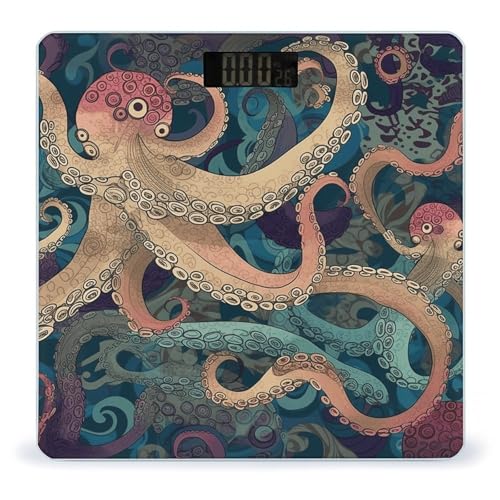 Báscula digital de baño Abstract Octopus Kraken alta precisión miniatura 1