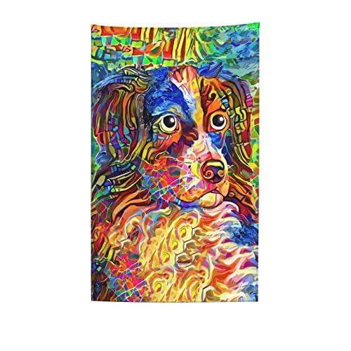 Lotsfuns Cute Dog Beach Towels For Kids Adults Colorful Art Dog Puppy Abstract Dog Bath Towel Print 31.5X51.2 Inch, Quick Drying Sandproof Soft Pool Towel For Bathroom, Swim, Travel, Sports #TOP2
