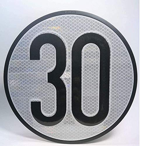 Disco de velocidad homologado reflectante para vehículos especiales 30 km/h. Obligatorio en vehículos agrícolas y maquinaria de obra.