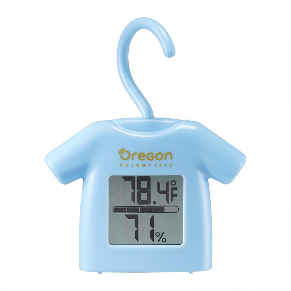 Oregon Scientific Indoor Digital Humidity and Temperature Monitor - Bedroom / wardrobe / Bathroom Hygrometer Thermometer with LCD Display (Blue)