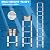 Wolec Telescoping Ladder, 10.5FT Aluminum Lightweight Portable Telescopic Ladder with Hook, Stabilizers & Wheels, Heavy Duty 330lbs Max Capacity, Extension Ladder for Roofs, RVs, Outdoor-Sliver