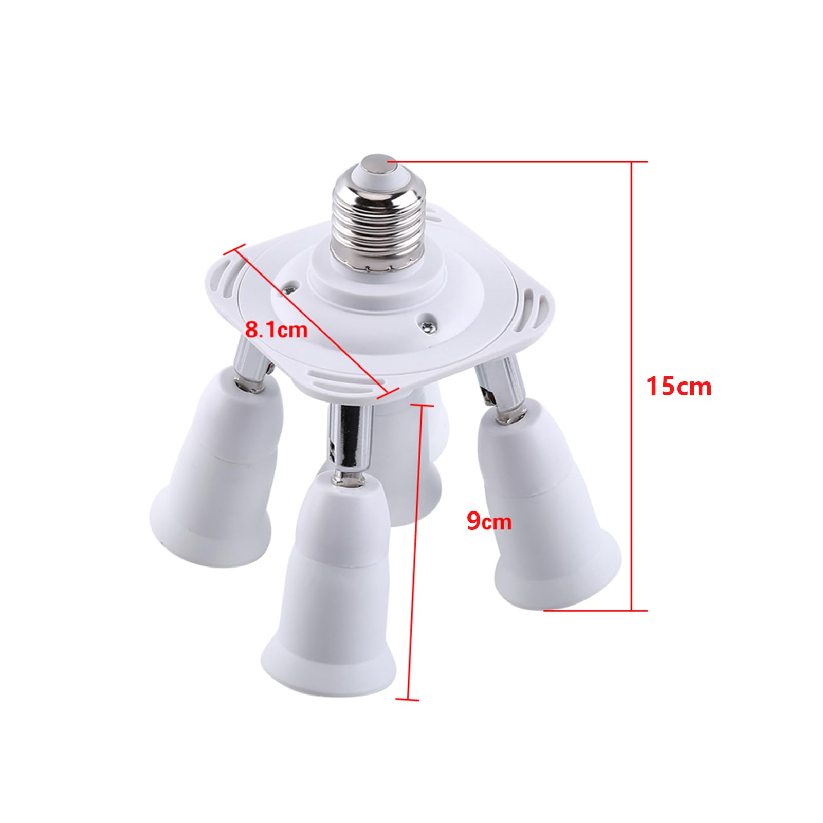 AKLOSIPY 5 in 1 E27 to E27 Socket Splitter A Converter Base Light Lamp Bulb Holder Socket for E27 Bulb A Socket Holder 3 (5 in 1) - Image 3