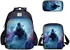 MATMO Monster Dinosaur Backpacks and Lunch Bag Set for Boys, Backpack Shoulder Bag Pencil Case Monster Dinosaur Backpack Set 23-4