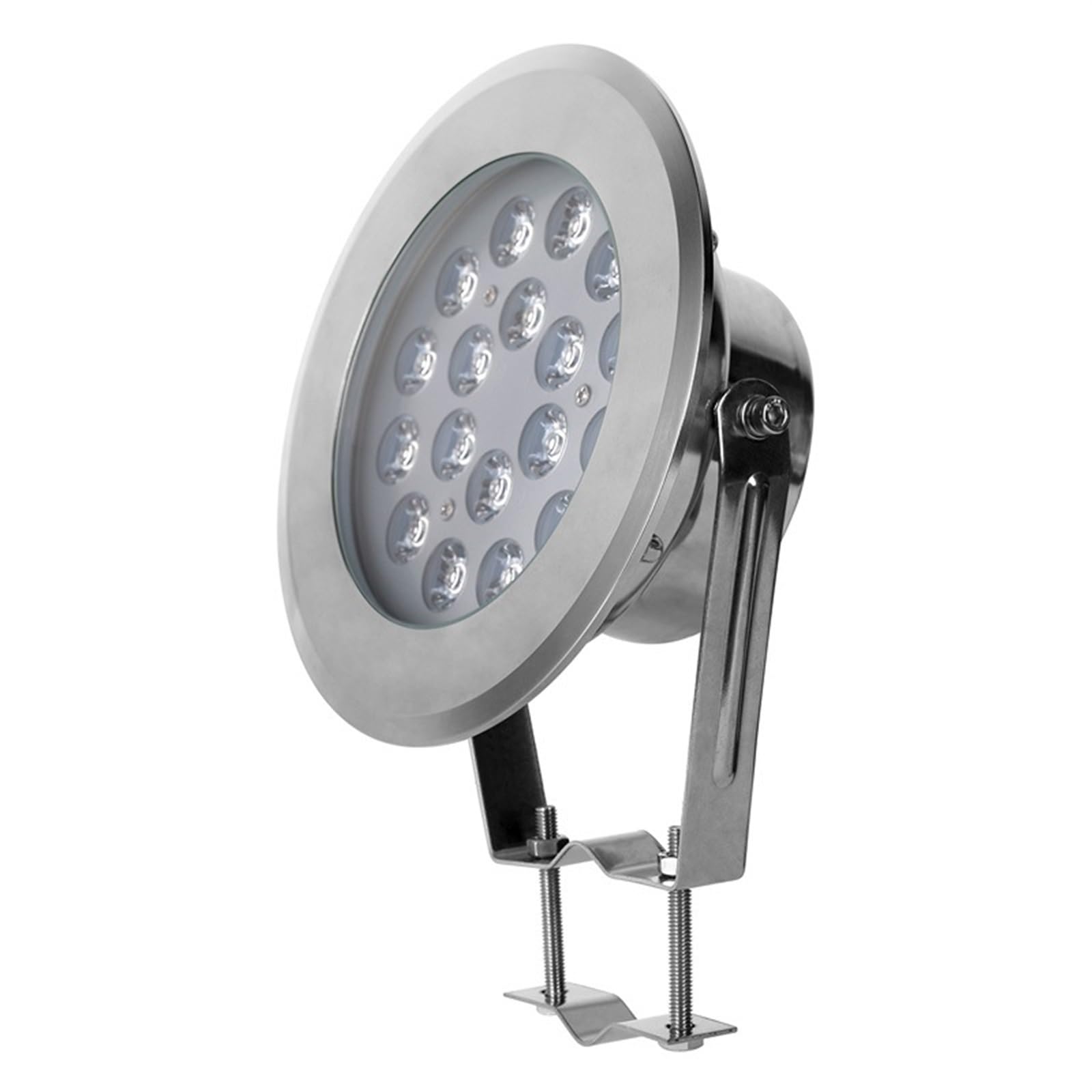 DIGNIFE Pool Lights, LED Underwater Colored Lights 12V Stainless Steel Low Voltage Colorful Ring Fountain IP68 Waterscape Spotlights(Bianco,25W)