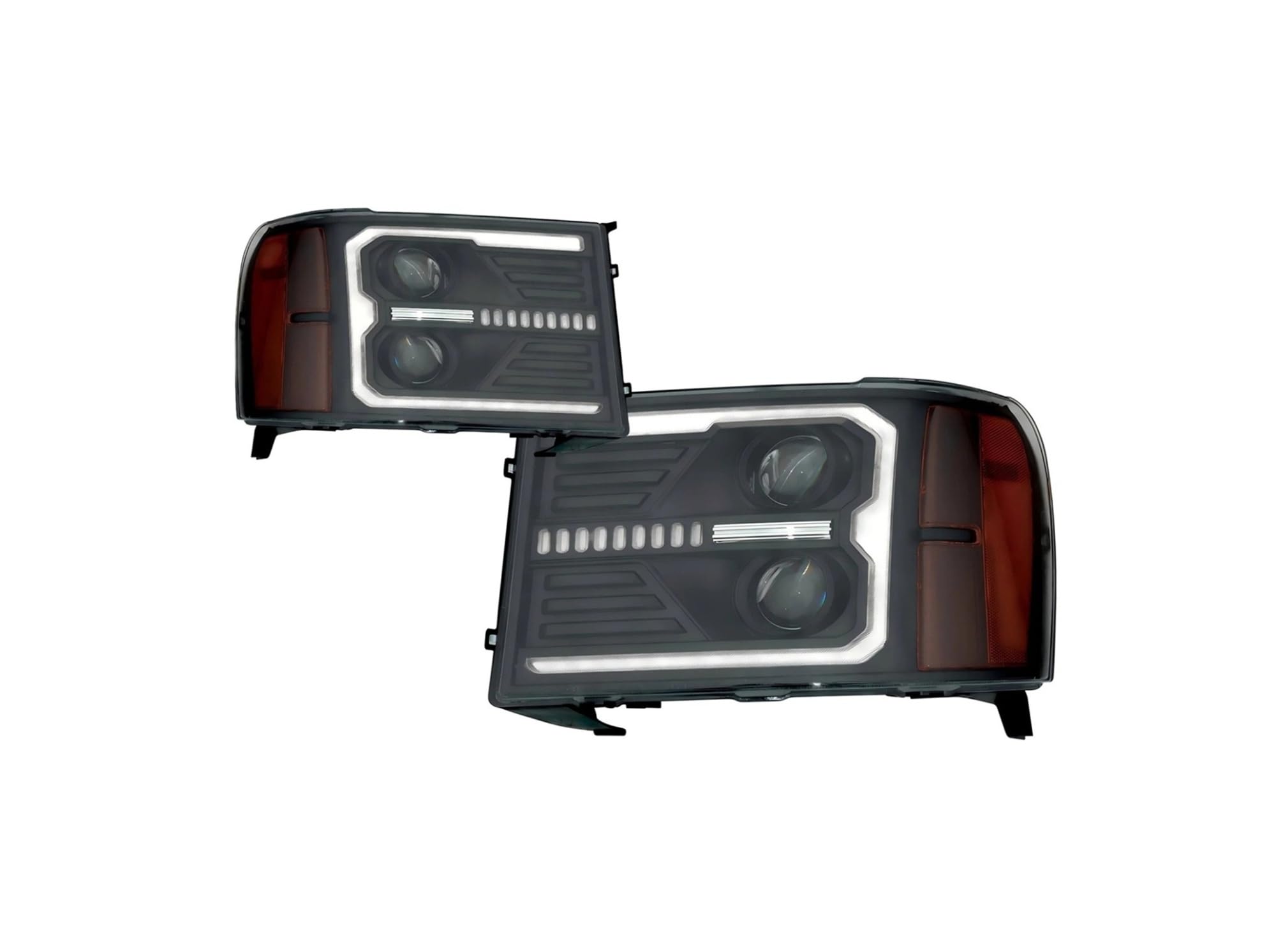Pasuje do GMC Sierra 1500 2007-2013 dla GMC Sierra 2500HD 3500HD 2007-2014 z sekwencyjnym kierunkowskazem DRL 1 szt. Pełny reflektor Led(1PCS Left)