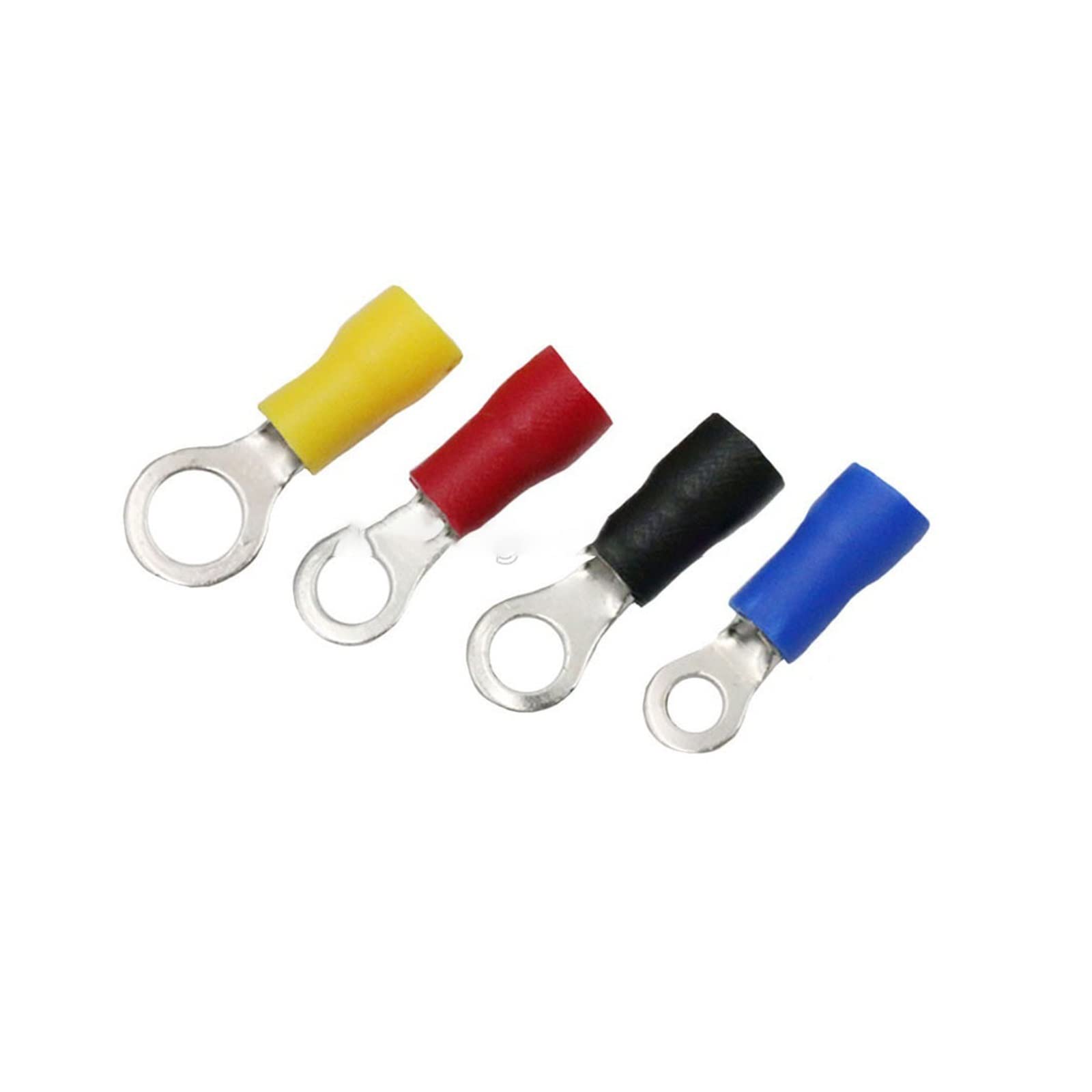 Yige Store 100 Teile/LOS Roter Kupfer-Kaltdruckanschluss O-Typ Runder vorisolierter Anschluss RV5.5-5 (Color : Blue)